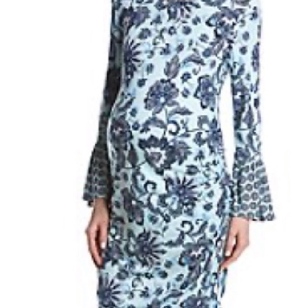 Flutter & Kick Maternity floral dress size small  NWT blue floral hobo hippy